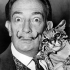 Salvador Dali y su gato